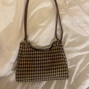 Brown Cotton Shoulder Bag